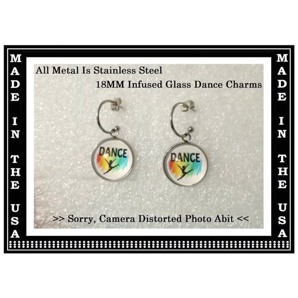 5/$20 Ballet Dance Team Sports Interchangeable Charm Earrings-5 Pairs in Set - Picture 4 of 6